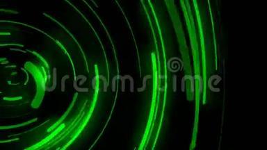 3动画背景，绿色曲线的移动，曲线分布，信号传输，溢出图像和上